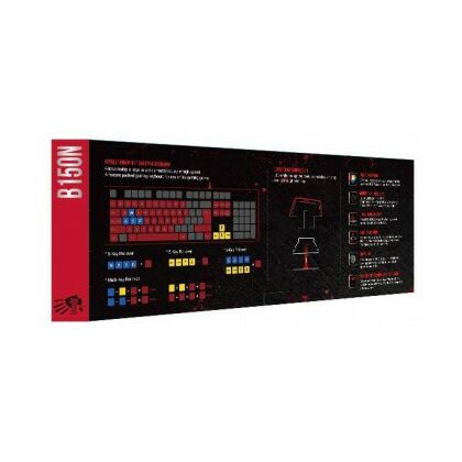 Клавиатура A4Tech Bloody B150N Gamer LED, проводная, игровая, USB, с подсветкой, черный (B150N)