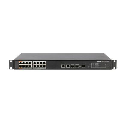 Управляемый коммутатор 16 портов: Dahua PFS4218-16ET-190 (2*10/ 100/ 1000 Base-T; 2*1000 Base-X; 16*10/ 100 Base-T)