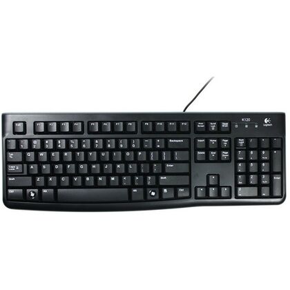 Клавиатура Logitech K120, проводная, USB, черный (920-002522)