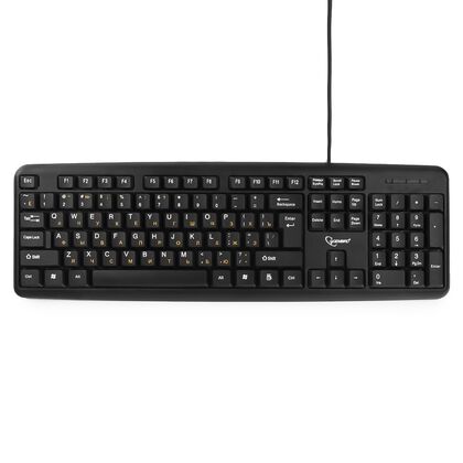 Клавиатура Gembird KB-8320UXL-BL, проводная, классическая, USB, черный (KB-8320UXL-BL)