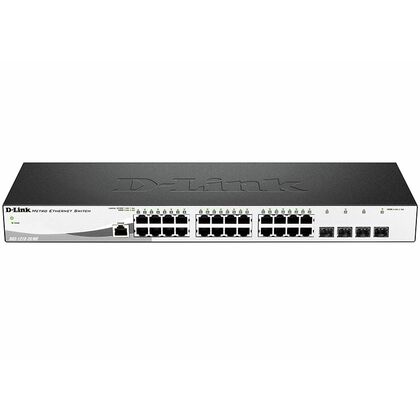 Управляемый коммутатор 24 порта: D-Link DGS-1210-28/ ME (24х10/ 100/ 1000 Мбит/ с,4хSFP) 2 уровня