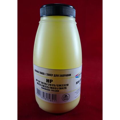 Тонер HP LJ 2020 Yellow фл. 70г. B&W Premium (Mitsubishi) CC532A/ CE412A химический (2025/ 2320) фас. Россия