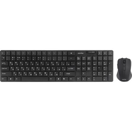Комплект (клавиатура + мышь) Smartbuy SBC-229352AG-K, беспроводной, Радио(USB), черный (SBC-229352AG-K)