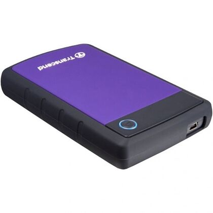 Внешний жесткий диск 2,5" 1Tb Transcend H3 USB3.0 Ударопрочный корпус Black/ Violet (TS1TSJ25H3P)