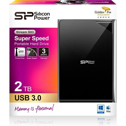 Внешний жесткий диск 2.5" 2000 Gb SiliconPower S03 USB 3.0 Черный (SP020TBPHDS03S3K)