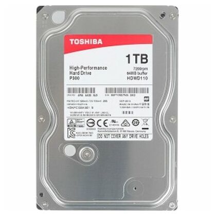 Жесткий диск HDD 3.5" SATA: 1000 Гб Toshiba HDWD110UZSVA [7200 rpm, 64 Мб, Sata 3 (6 Gbit/ s)] HDWD110UZSVA