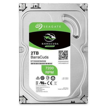 Жесткий диск HDD 3.5" SATA: 2000 Гб Seagate [7200 rpm, 256 Мб, Sata 3 (6 Gbit/ s)] ST2000DM008