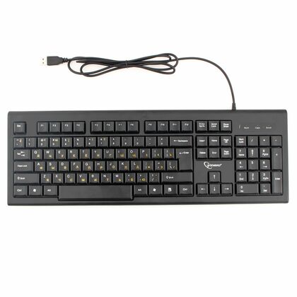 Клавиатура Gembird KB-8354U-BL, проводная, USB, черный (KB-8354U-BL)