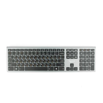 Клавиатура Gembird KB-KBW-1, беспроводная, мультимедийная, Радио(USB), серый (KBW-1)