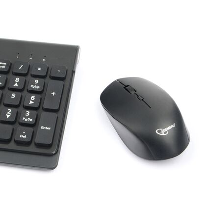 Комплект (клавиатура + мышь) Gembird KBS-7200, беспроводной, классическая, Радио(USB), черный (KBS-7200)