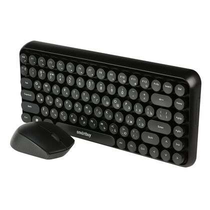 Комплект (клавиатура + мышь) Smartbuy SBC-620382AG-RK, беспроводной, мультимедийный, Радио(USB), черный (SBC-626376AG-K)