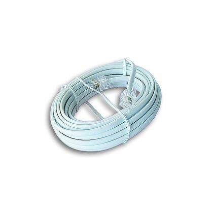 Кабель AlCu телефонный, 3.0м, аппарат-розетка, белый Gembird (TC6P4C-3M)