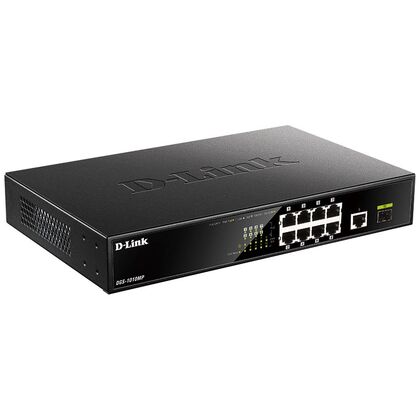 Неуправляемый POE-коммутатор 10 портов: D-Link DGS-1010MP/ A1A (10 портовХ10/ 100/ 1000 Мбит/ сек) PoE‑бюджет 124 Вт, корпус - металл