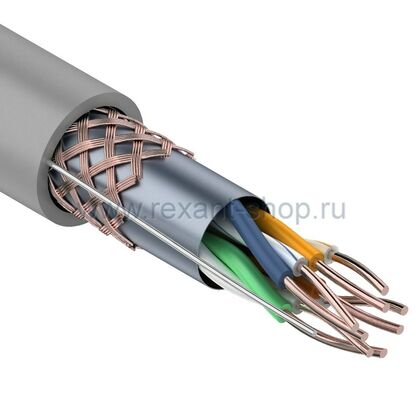 Кабель Cu SFTP, Внутренний, 4x2x0.51, бухта 305м., Cat5e, Rexant (01-0342)