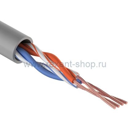 Кабель Cu UTP, Внутренний, 2x2x0.50, бухта 305м., Cat5e STRANDED, Rexant (01-0026)