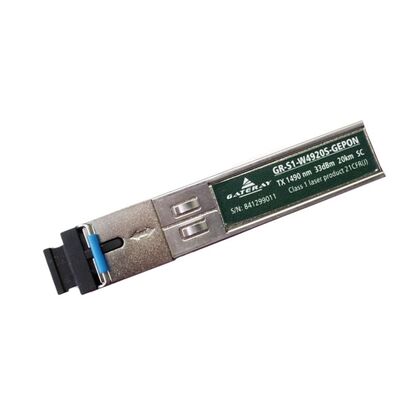 Трансивер (модуль) SFP 1G GEPON OLT SC Grade C++ (Корпус SFP, разъем SC/ UPC, поддержание связи до 20км по одномоду 9/ 125um, мощность 37dB)