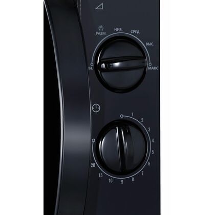 Микроволновая печь соло Polaris SMW2320 черный (20 л, 700 Вт, управление - механическое)