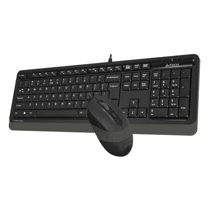 Комплект (клавиатура +мышь) A4Tech Fstyler F1010 проводной, мультимедийный, USB, черный/ серый (F1010 GREY)