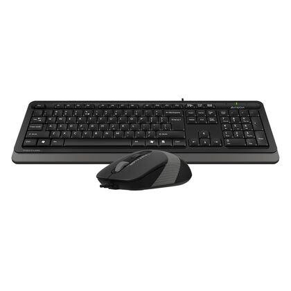 Комплект (клавиатура +мышь) A4Tech Fstyler F1010 проводной, мультимедийный, USB, черный/ серый (F1010 GREY)
