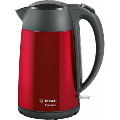 Чайник электрический Bosch TWK3P424 1.7 л, 2400 Вт, красный (корпус - сталь)