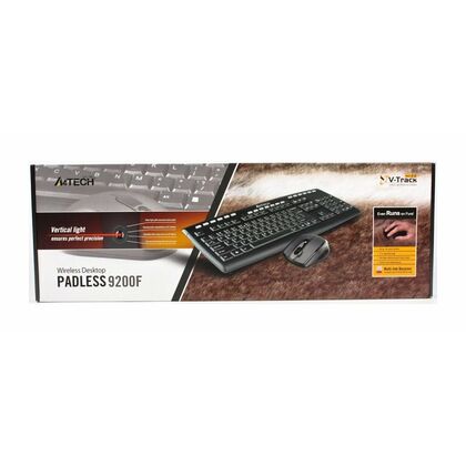 Купить Комплект (клавиатура +мышь) A4Tech 9200F беспроводной, мультимедийный, USB, черный (9200F) в Симферополе, Севастополе, Крыму