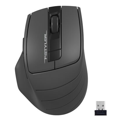 Мышь A4Tech Fstyler FG30S оптическая, беспроводная, USB, офисная, бесшумный клик, черный (FG30S Grey)