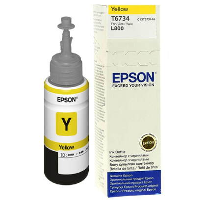 Чернила Epson C13T67344A Yellow 70 мл. L800