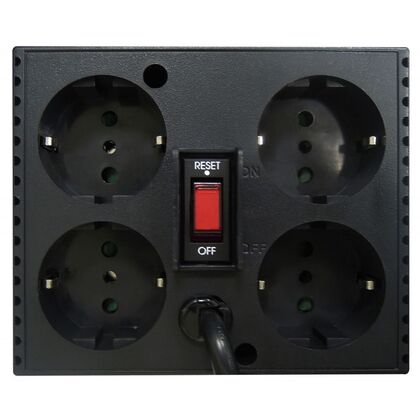 Стабилизатор PowerCom TCA-1200 BL 1200 ВA/  600 Вт, 4*Schuko (Euro)