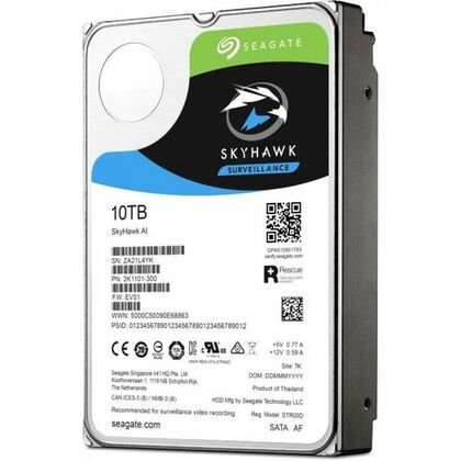 Жесткий диск HDD 3.5" SATA: 10000 Гб Seagate SkyHawk [7200 rpm, 256 Мб, Sata 3 (6 Gbit/ s)] ST10000VE0008