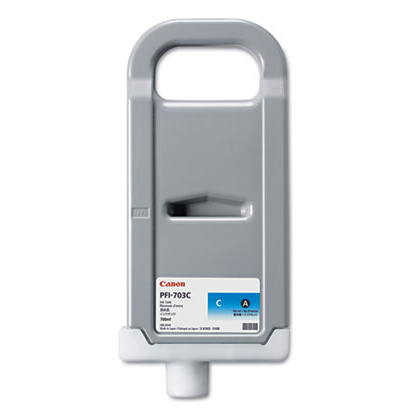 Картридж Canon PFI-703C (cyan) 700 мл [для плоттеров Canon iPF810, iPF815, iPF820, iPF825] (2964B001)