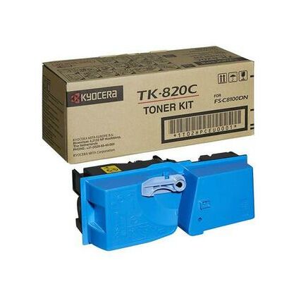 Тонер-картридж Kyocera TK-820C 7 000 стр. Cyan (1T02HPCEU0)