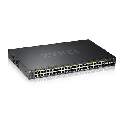 Управляемый PoE-коммутатор 44 портов: Zyxel NebulaFlex Pro (44х10/ 100/ 1000 Мбит/ с,2хSFP,4х100/ 1000 Мбит/ с/ SFP,44хPoE) 2 уровня