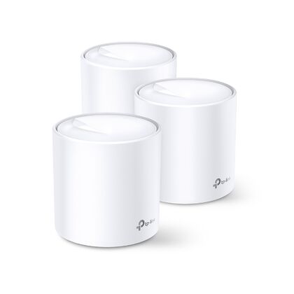 Wi-Fi Mesh система: TP-Link Deco X20(3-pack) (2.4+5 ГГц, 1хWAN, 5 ГГц 1201 Мбит/ с, 2,4 ГГц 574 Мбит/ с)