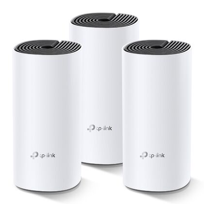 Wi-Fi Mesh система: TP-Link Deco M4(3-pack) (2.4+5 ГГц, 2х10/ 100/ 1000 Мбит/ с, 5 ГГц 867 Мбит/ с, 2,4 ГГц 300 Мбит/ с)