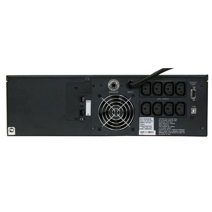 ИБП PowerCom KIN-1200AP LCD 2200 ВА/ 1320 Вт, 8*IEC 320 C13 (компьютерный), AVR, RS-232, USB ( Аккумулятор 12 V/ 7,0 Ah*4)