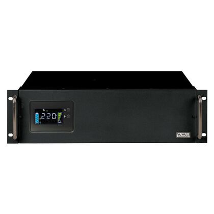 ИБП PowerCom KIN-1200AP LCD 2200 ВА/ 1320 Вт, 8*IEC 320 C13 (компьютерный), AVR, RS-232, USB ( Аккумулятор 12 V/ 7,0 Ah*4)