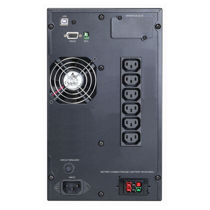 ИБП PowerCom MACAN 1500 ВА/ 1500 Вт, 6*IEC 320 C13 (компьютерный), AVR, RS-232, USB ( Аккумулятор 12 V/ 7,0 Ah*4)