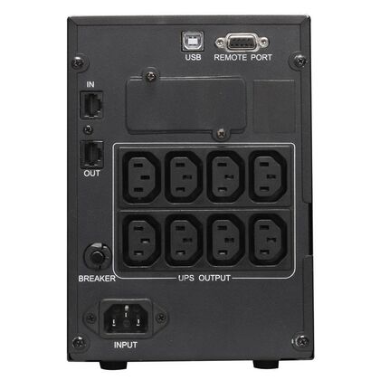ИБП PowerCom Smart King Pro+ 1000 ВА/ 800 Вт, 8*IEC 320 C13 (компьютерный), AVR, RS-232, USB ( Аккумулятор 12 V/ 7,0 Ah*2)