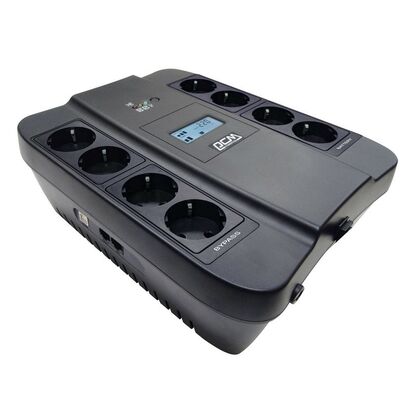 ИБП PowerCom SPD-550U LCD 550 ВА/ 330 Вт, 8*Schuko (Euro), AVR, USB ( Аккумулятор 12 V/ 7,0 Ah*1)