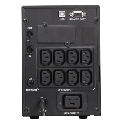 ИБП PowerCom Smart King Pro+ 3000 ВА/ 2400 Вт, 8/ 1*IEC 320 C13/ IEC 320 C19, AVR, RS-232, USB ( Аккумулятор 12 V/ 7,0 Ah*4)