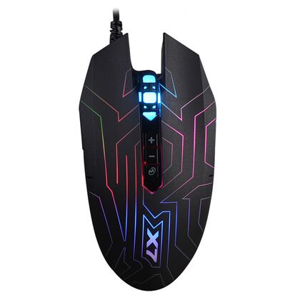 Мышь A4Tech X7 Oscar Neon Maze оптическая, проводная, USB, игровая, с подсветкой, черный (X-77)
