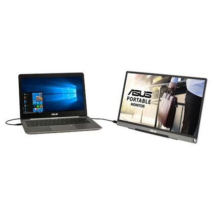 Монитор Asus 15.6" MB16ACE серый (IPS, 1920х1080, 5 ms, 250 cd/ m2, 800:1, USB)