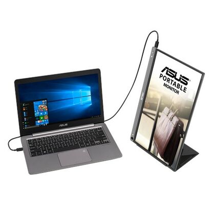 Монитор Asus 15.6" MB16ACE серый (IPS, 1920х1080, 5 ms, 250 cd/ m2, 800:1, USB)