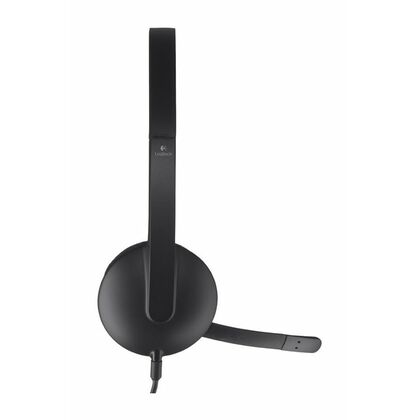 Наушники накладные Logitech H340 с микрофоном, для офиса, USB,  черный (981-000475)