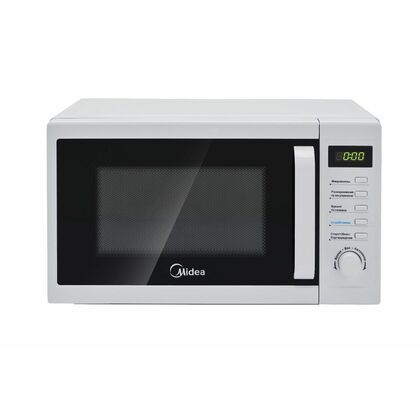 Микроволновая печь соло Midea AM820CUK-W серебристый (20 л, 800 Вт, управление - электронное)