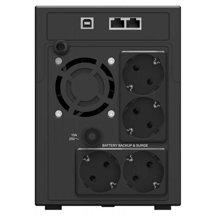 ИБП Ippon Smart Power Pro II Euro 1600 ВА/ 960 Вт, 4*Schuko (Euro), AVR, RS-232, USB, RJ45 ( Аккумулятор 12 V/ 9,0 Ah*2)
