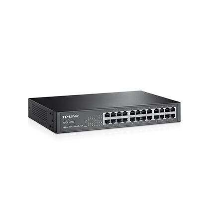 Неуправляемый коммутатор 24 порта: TP-Link TL-SF1024D (24 портаХ10/ 100 Мбит/ сек) корпус - металл