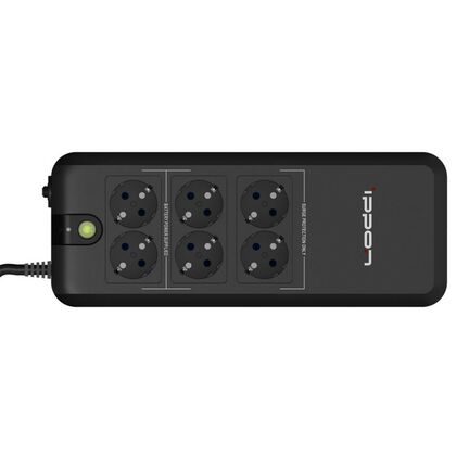 ИБП Ippon Back Verso 600 ВА/ 300 Вт, 6*Schuko (Euro), RJ45  ( Аккумулятор 12 V/ 5,0 Ah*1)