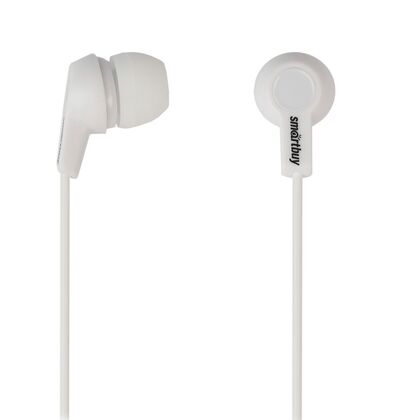 Наушники вкладыши Smartbuy JAZZ без микрофона, mini jack 3.5 mm, белый (SBE-710)