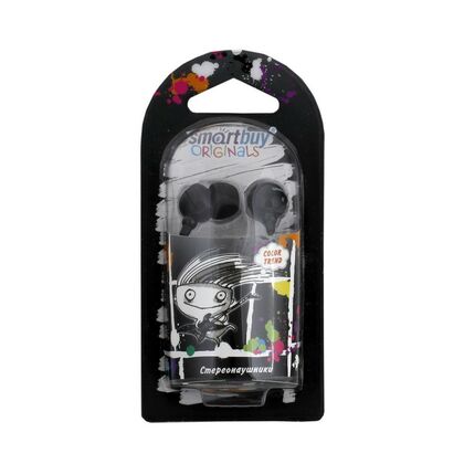 Наушники вкладыши Smartbuy SBE-3400 COLOR TREND без микрофона, mini jack 3.5 mm, синий (SBE-3400)